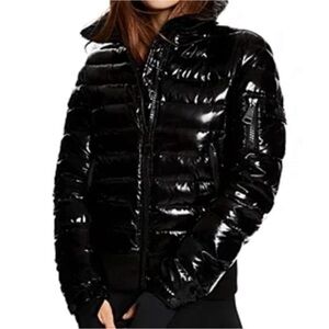 SAM. Luna Black Puffer Jacket Size Small in Glossy Black